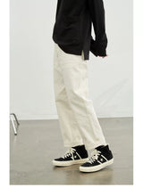 Vintage Herringbone Elastic Waist Cargo Pants