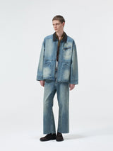 Turkish Washed Frayed Straight Jeans