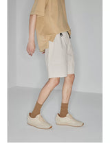 Plaid Multi-Pocket Elastic Waist Shorts