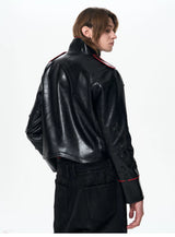Men's Winter Stand Collar PU Jacket