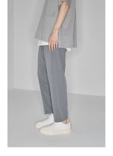 Drapey Stretchy Elastic Waist Cropped Pants