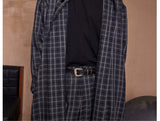 Lightweight Plaid Hooded Robe Set