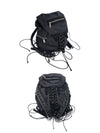 Black Nylon Adjustable Bucket Backpack