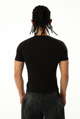 Men's Colorblock Ribbed Short Sleeve Tee
