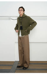Men's High Neck Wool Cardigan