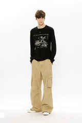 Modal Two-piece Henley Long Sleeve Tee