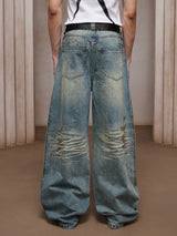 American Washed Rhinestone Straight Leg Jeans