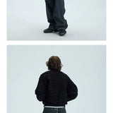Warm Heavy Fur Bomber Puffer Coat