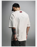 Loose Ivory Printed Short Sleeve Tee