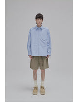 Blue White Striped Pocket Shirt