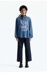 230g Cotton Distressed Letter Print Tee