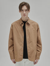 Basic Satin Slub Curved Hem Shirt