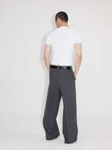 Wrinkle-resistant Wool-like Asymmetrical Cargo Dress Pants