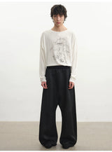 Piano Print Long Sleeve Top