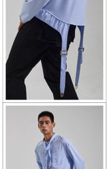 Blue Bow Tie Long Sleeve Shirt