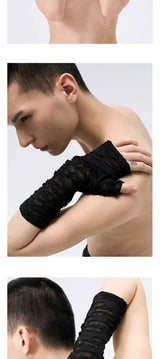 Sheer Mesh Fingerless Sun Protection Gloves