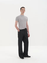 Slim Fit Paneled Merino Lyocell Tee