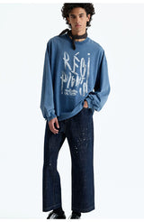 230g Cotton Distressed Letter Print Tee