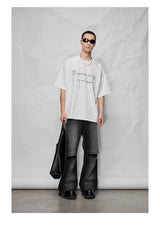 Cotton Blend Embroidered Fringe Tee