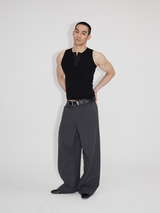 Wrinkle-Resistant V-Neck Cardigan Vest