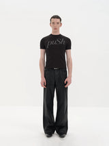 Slim Fit Rhinestone Short Sleeve Tee