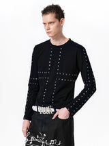 Men's Cross Eyelet Long Sleeve Tee