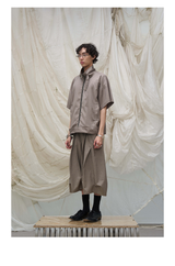 Pleated Draped Cropped Dress Pants