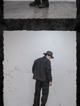 Bloodstained Raw Denim Riveted Fitted Jacket