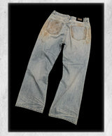 Tawny Distressed Loose Straight Jeans