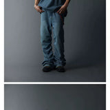 Two-Tone Washed Mesh Patchwork Tee