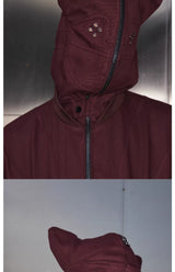 Cat Ear Zip Hooded Work Jacket