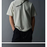 Short Sleeve Mock Neck Zip Tee
