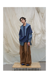 Loose Draped Pleated Curved Trousers
