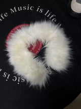 Ten-Color Removable Snap Fur Collar