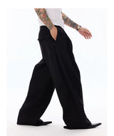 Wrinkle-Resistant Pleated Trousers