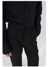 Men's Slim Striped Flared Casual Pants