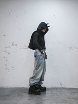 Detachable Devil Horned Down Vest
