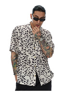 Men's Spotted Cuban Collar Shirt