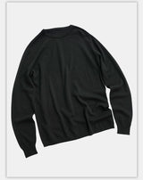 Fitted Dark Tailored Merino Cashmere Sweater