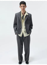 Short Two-Button Merino Wool Blazer