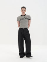 Printed Color Block Push Ringer Tees