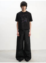 Baguette Print Textured Short-sleeve Tee
