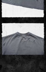 Handcrafted Distressed Dusty Blue Tee