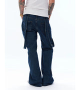 Men's Flare Denim Overalls