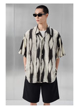 Printed Short Sleeve Cuban Collar Shirt