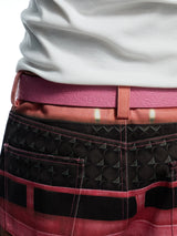 Vintage Pink Honeysuckle Top-grain Leather Belt