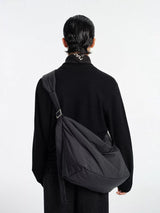 Adjustable Multi-Pocket Quilted Nylon Crossbody Bag