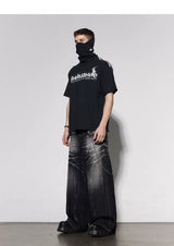 American Vintage Washed Distressed Baggy Jeans