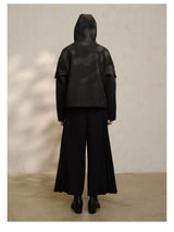 Black Hooded Zip Bee Keeper Jacket