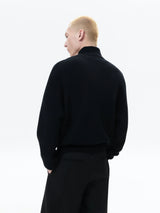 Loose Cross Buckle Strap Knit Sweater